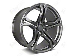1LE Split Style Matte Gunmetal Wheel; Rear Only; 20x11; 43mm Offset (16-24 Camaro)