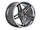 Ferrada Wheels CM1 Matte Graphite with Chrome Lip Wheel; Front Only; 20x9; 35mm Offset (20-26 Corvette C8 Stingray)