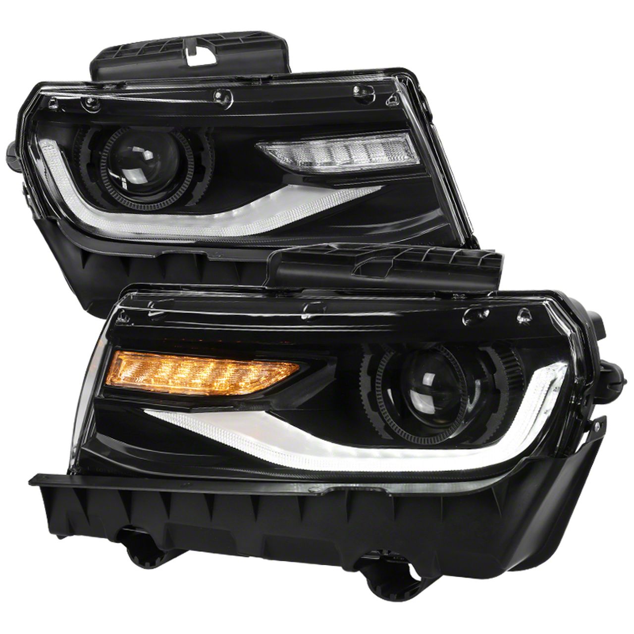 Camaro LED Strip Projector Headlights with Sequential Turn Signals
