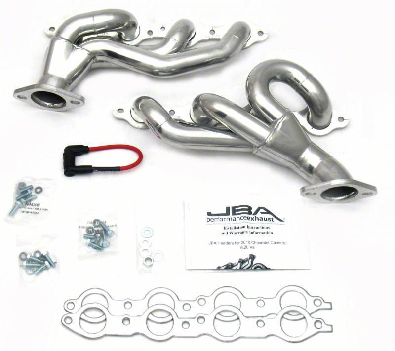 JBA Camaro 1-3/4-Inch Shorty Headers; Silver Ceramic 1812SJS (10-15 6 ...