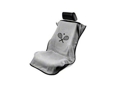Seat Towel with Tennis Racquets Logo; Gray (Universal; Some Adaptation May Be Required)