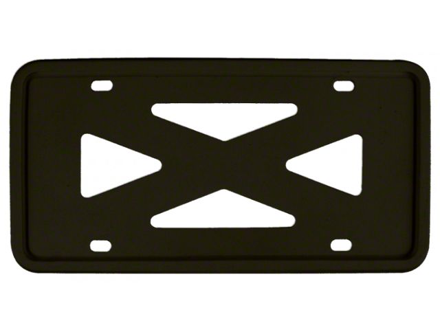 Blank 4-Hole Wide Rail Silicone License Plate Frame; Black (Universal; Some Adaptation May Be Required)