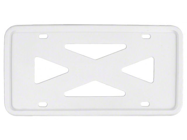 Blank 4-Hole Wide Rail Silicone License Plate Frame; White (Universal; Some Adaptation May Be Required)