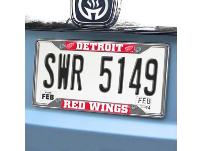 License Plate Frame with Detroit Red Wings Logo (Universal; Some Adaptation May Be Required)