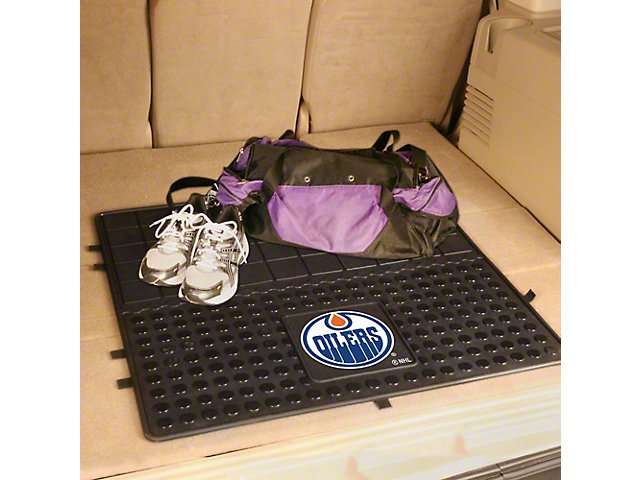 Molded Trunk Mat with Edmonton Oilers Logo (Universal; Some Adaptation May Be Required)