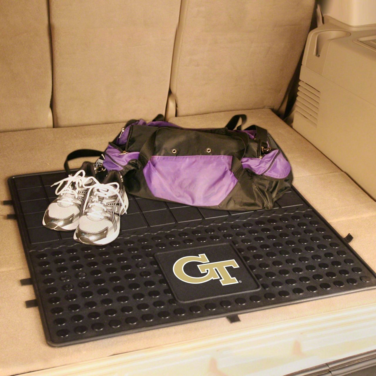 Molded Trunk Mat with Georgia Tech Logo (Universal; Some Adaptation May Be Required)