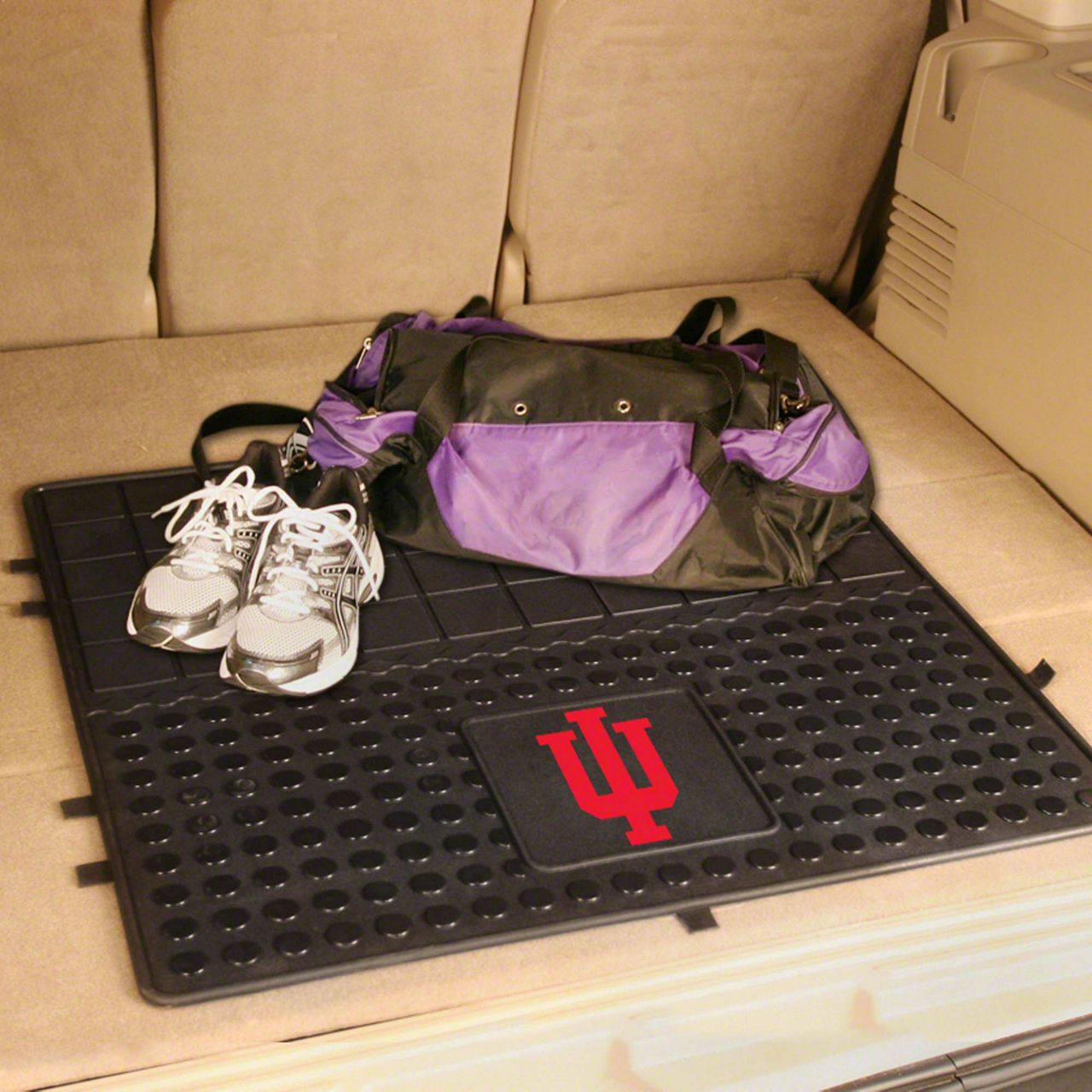 Molded Trunk Mat with Indiana University Logo (Universal; Some Adaptation May Be Required)