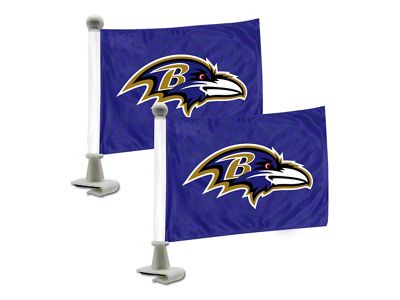Ambassador Flags with Baltimore Ravens Logo; Black (Universal; Some Adaptation May Be Required)