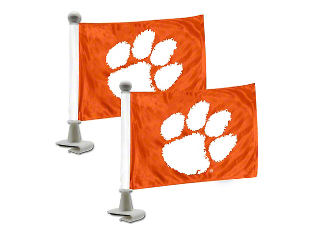 Ambassador Flags with Clemson University Logo; Orange (Universal; Some Adaptation May Be Required)