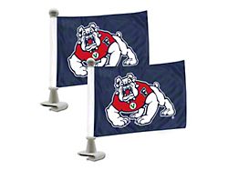 Ambassador Flags with Fresno State Logo; Red (Universal; Some Adaptation May Be Required)