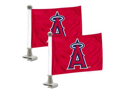 Ambassador Flags with Los Angeles Angels Logo; Red (Universal; Some Adaptation May Be Required)