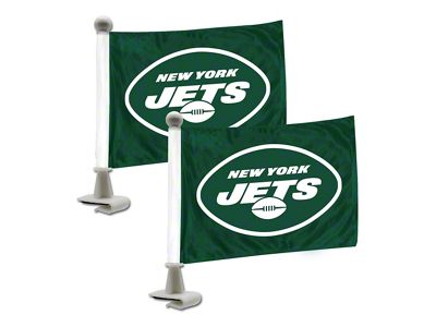 Ambassador Flags with New York Jets Logo; Green (Universal; Some Adaptation May Be Required)