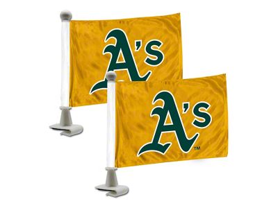 Ambassador Flags with Oakland Athletics Logo; Yellow (Universal; Some Adaptation May Be Required)