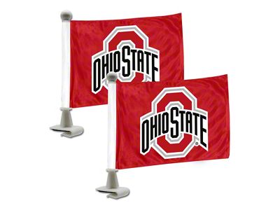 Ambassador Flags with Ohio State University Logo; Red (Universal; Some Adaptation May Be Required)