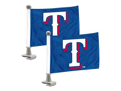 Ambassador Flags with Texas Rangers Logo; Blue (Universal; Some Adaptation May Be Required)