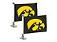 Ambassador Flags with University of Iowa Logo; Black (Universal; Some Adaptation May Be Required)