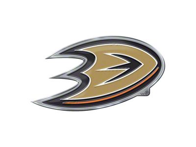 Anaheim Ducks Embossed Emblem; Gold (Universal; Some Adaptation May Be Required)