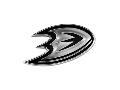 Anaheim Ducks Molded Emblem; Chrome (Universal; Some Adaptation May Be Required)