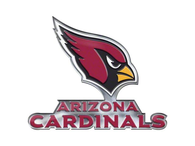 Arizona Cardinals Embossed Emblem; Red (Universal; Some Adaptation May Be Required)