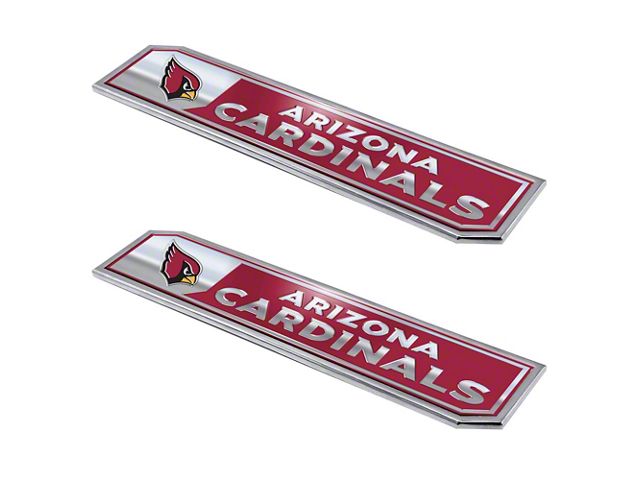Arizona Cardinals Embossed Emblems; Red (Universal; Some Adaptation May Be Required)