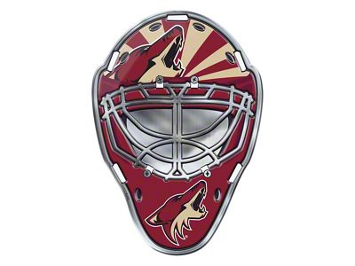 Arizona Coyotes Embossed Helmet Emblem; Red and Tan (Universal; Some Adaptation May Be Required)