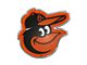 Baltimore Orioles Embossed Emblem; Orange (Universal; Some Adaptation May Be Required)
