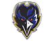 Baltimore Ravens Embossed Emblem; Purple and Black (Universal; Some Adaptation May Be Required)