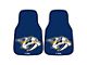 Carpet Front Floor Mats with Nashville Predators Logo; Blue (Universal; Some Adaptation May Be Required)