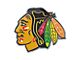 Chicago Blackhawks Embossed Emblem; Multi Color (Universal; Some Adaptation May Be Required)