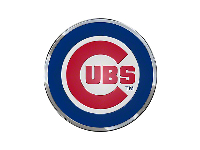 Chicago Cubs Embossed Emblem; Blue (Universal; Some Adaptation May Be Required)