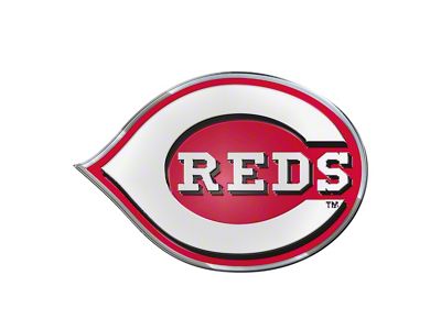 Cincinnati Reds Embossed Emblem; Red (Universal; Some Adaptation May Be Required)