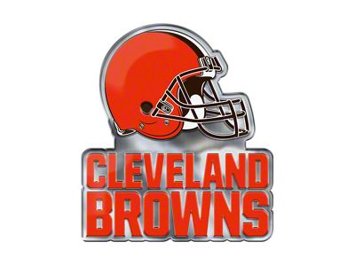 Cleveland Browns Embossed Emblem; Orange (Universal; Some Adaptation May Be Required)
