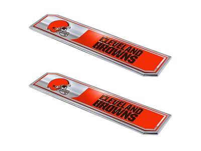 Cleveland Browns Embossed Emblems; Orange (Universal; Some Adaptation May Be Required)