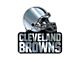 Cleveland Browns Molded Emblem; Chrome (Universal; Some Adaptation May Be Required)