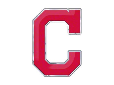 Cleveland Indians Embossed Emblem; Red (Universal; Some Adaptation May Be Required)