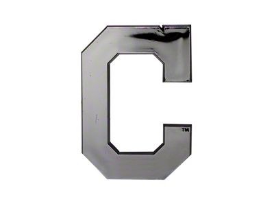 Cleveland Indians Molded Emblem; Chrome (Universal; Some Adaptation May Be Required)