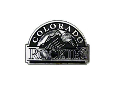 Colorado Rockies Molded Emblem; Chrome (Universal; Some Adaptation May Be Required)