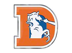 Denver Broncos Embossed Emblem; Blue and Orange (Universal; Some Adaptation May Be Required)