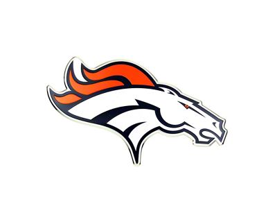 Denver Broncos Embossed Emblem; Orange and Blue (Universal; Some Adaptation May Be Required)