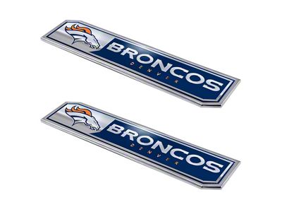 Denver Broncos Embossed Emblems; Blue (Universal; Some Adaptation May Be Required)