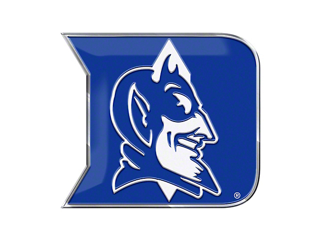 Duke University Embossed Emblem; Blue (Universal; Some Adaptation May Be Required)