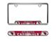 Embossed License Plate Frame with Arizona Cardinals Logo; Red (Universal; Some Adaptation May Be Required)
