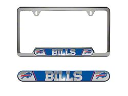 Embossed License Plate Frame with Buffalo Bills Logo; Blue (Universal; Some Adaptation May Be Required)