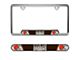 Embossed License Plate Frame with Cleveland Browns Logo; Brown (Universal; Some Adaptation May Be Required)