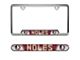 Embossed License Plate Frame with Florida State University Logo; Garnet (Universal; Some Adaptation May Be Required)