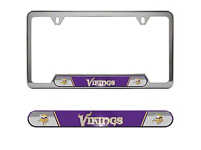 Minnesota Vikings Metal License Plate Frame - Carbon Fiber