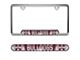 Embossed License Plate Frame with Mississippi State University Logo; Maroon (Universal; Some Adaptation May Be Required)
