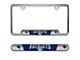 Embossed License Plate Frame with New England Patriots Logo; Blue (Universal; Some Adaptation May Be Required)