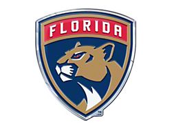 Florida Panthers Embossed Emblem; Blue (Universal; Some Adaptation May Be Required)
