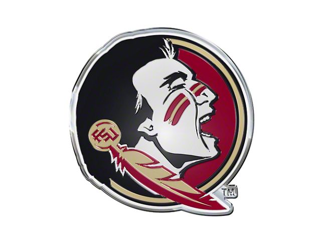 Florida State University Embossed Emblem; Garnet (Universal; Some Adaptation May Be Required)